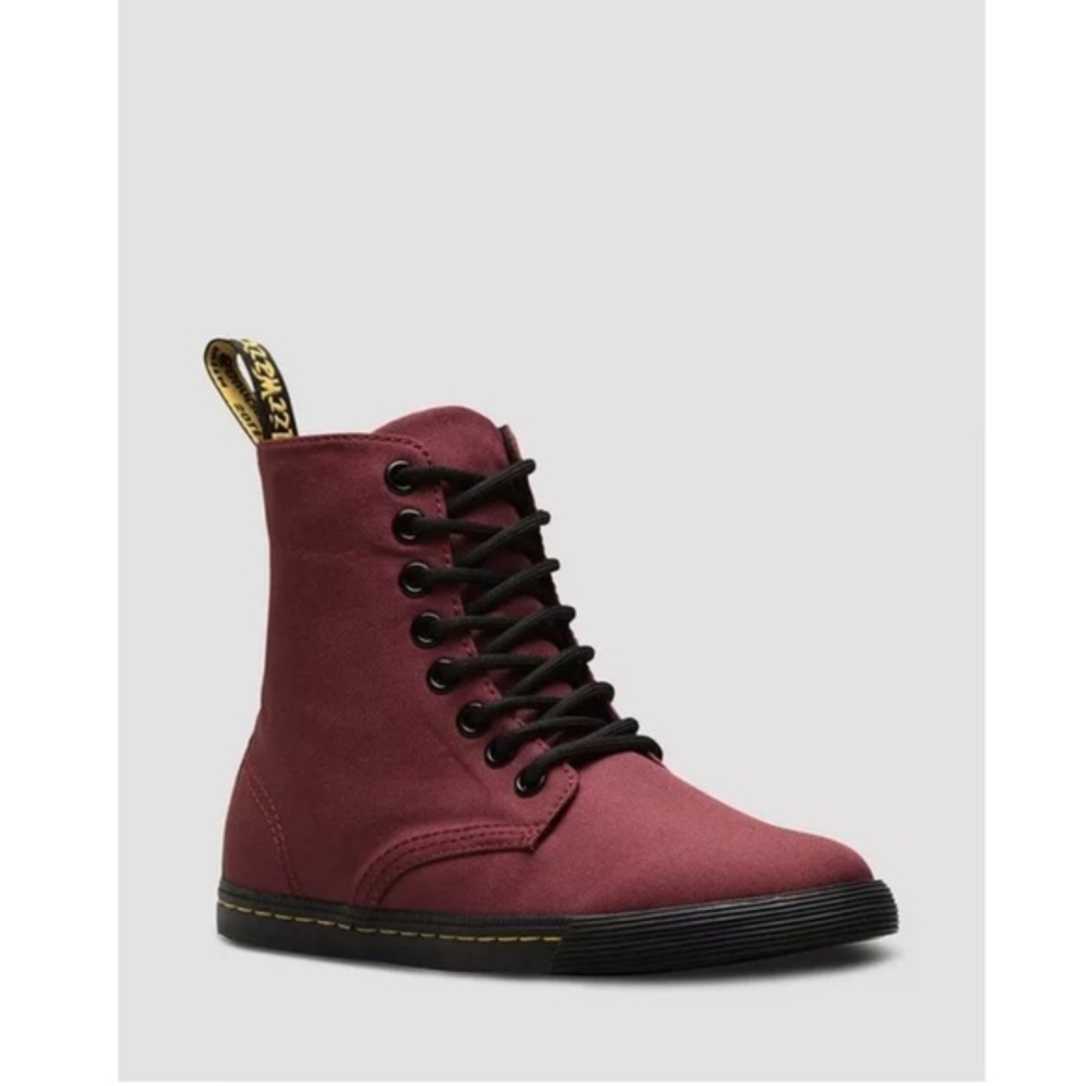 Dr. Martens Shoreditch Canvas Shoes Boots Air-Wair Maroon Red Women's Size 5